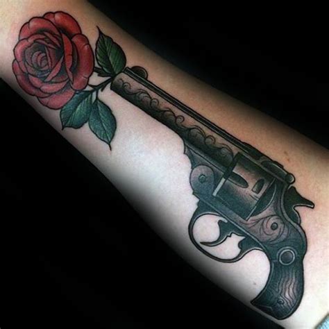 40 Cool Guns And Roses Tattoo Designs for Men