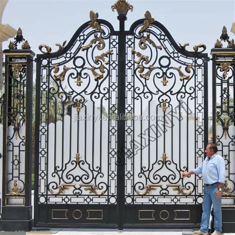 New Design Wrought Iron Gate Indian House Main Gate Designs For Garden ...