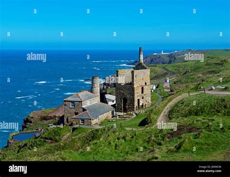 Levant tin mining engine house, Penwith, Cornwall, England UK Stock ...