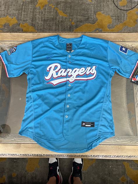 Corey Seager Jersey NEW Mens Large Light Blue Texas Rangers - Etsy