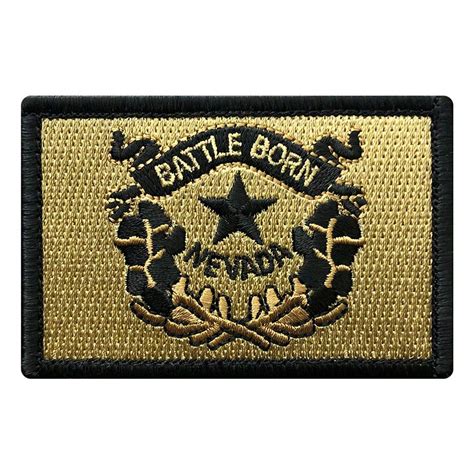 Nevada State Flag Battle Born Patch (Embroidered Hook) – MILTACUSA