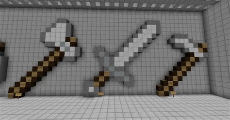 Iron Items Pixel Art Minecraft Map