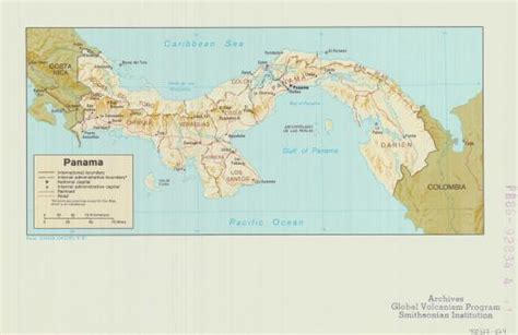 Panama Volcano Map