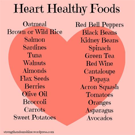 8 Best Images of Heart Healthy Foods Printable Chart - Protein Food ...