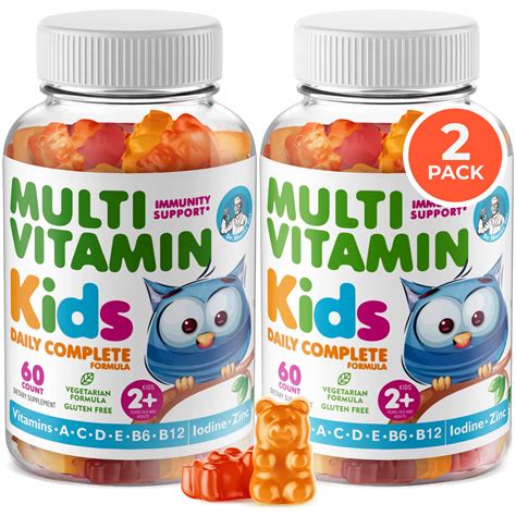 Buy Kids Multi Gummies 14 Essential s Daily Supplement for Ages 2+ A, C, D, E Vegetarian B6 ...