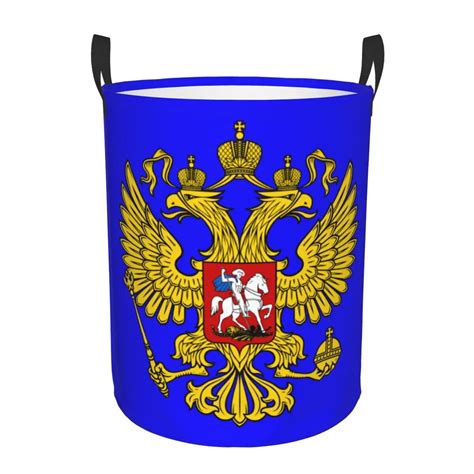 Russia Flag Russian Pride Laundry Basket Foldable Toy Clothes Hamper Storage Bin for Kids ...