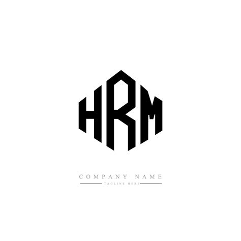 HRM letter logo design with polygon shape. HRM polygon and cube shape logo design. HRM hexagon ...