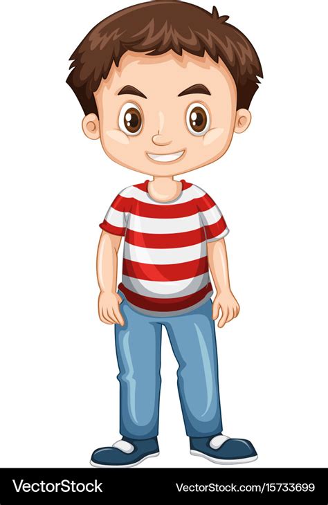 Little boy standing alone Royalty Free Vector Image