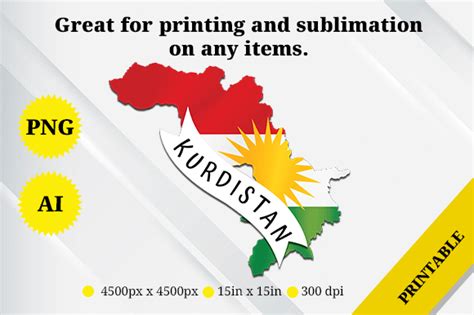 1 Kurdistan Map Flag Designs & Graphics