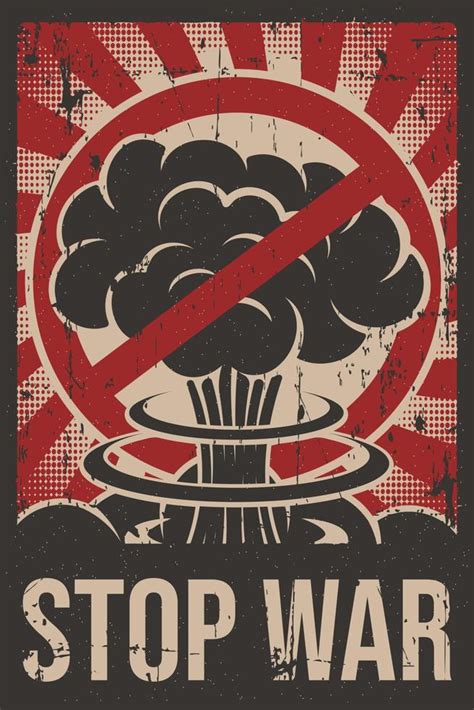 Stop War Protest Message Retro Poster 6193967 Vector Art at Vecteezy