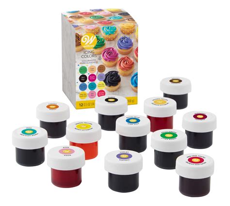 Wilton Icing Colors 12-Piece Gel Food Coloring Set