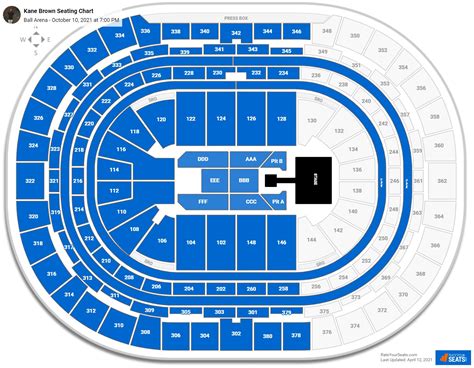 Ball Arena Seating Charts for Concerts - RateYourSeats.com