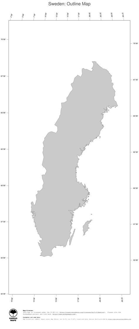 Map Sweden; GinkgoMaps continent: Europe; region: Sweden