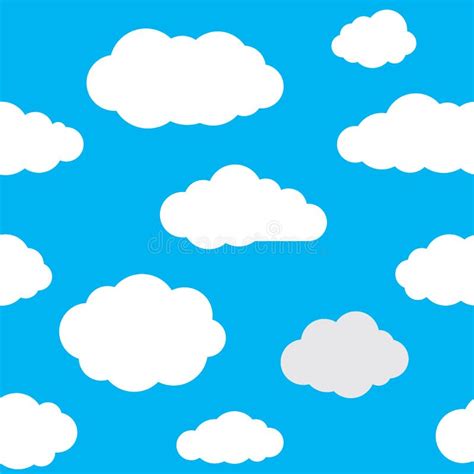 Clouds Seamless Pattern Background Stock Vector - Illustration of cloudlet, pattern: 75917340