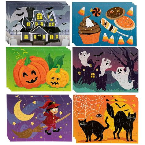 36-Pack Halloween Jigsaw Puzzles, Kids Party Favor, Goodie Bag Fillers ...