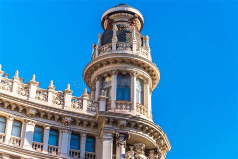 Beautiful Historical Building of Old Architecture in the City Center, Madrid, Spain. Stock Image ...