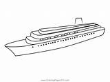 Cruise Ship Coloring Page For Kids  Free Ships Printable sketch template