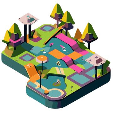 Trampoline Park Vector, Sticker Clipart Various Objects Including ...