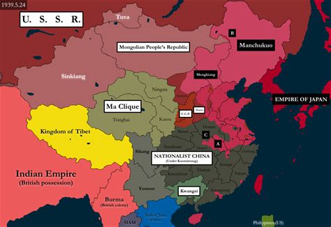 Asia Map During WW2