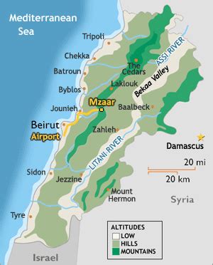 Driving directions through Faraya village and Mzaar Kfardebian from ...