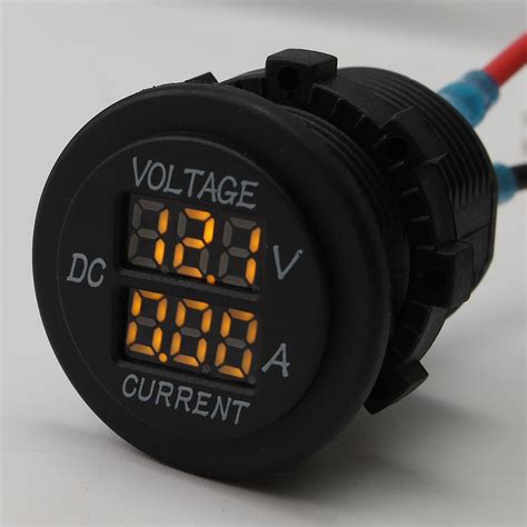 Car DC 12V 24V Voltmeter Ammeter LED Display Digital Voltage Meter ...