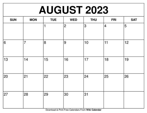 Free Printable August 2022 Calendars - Wiki Calendar