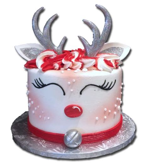 Reindeer Cake with Fondant Decor with Vanilla Buttercream Frosting ...