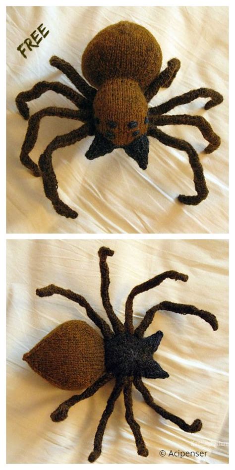 Halloween Knit Toy Spider Free Knitting Pattern | Halloween stricken, Kostenlose strickmuster ...