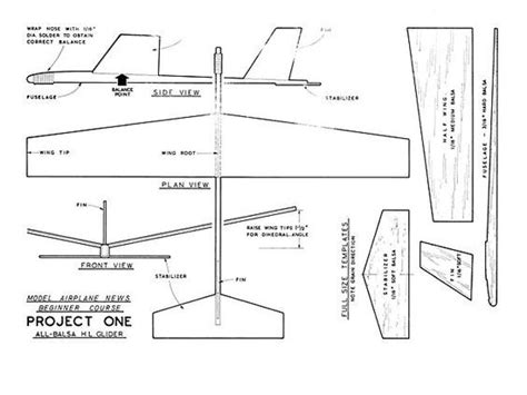 5 Giant Steps, Project 1 - plan thumbnail | Balsa glider, Balsa wood models, Gliders