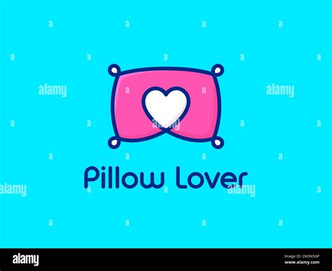 Pillow Lover logo concept. Heart symbol inside the Pillow logo design ...