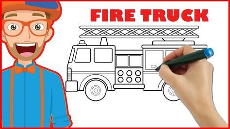 Blippi Fire Truck Coloring Pages – Warehouse of Ideas