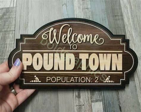 9.5 Welcome to Pound Town Sign Home Bedroom Decor - Etsy