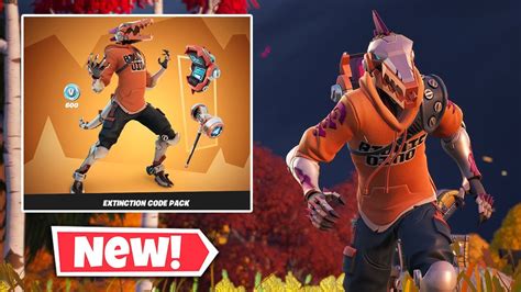 New EXTINCTION CODE Pack Gameplay in Fortnite! (Haxsaur Skin) - YouTube