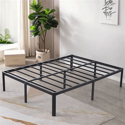 Tatago 16 inch Heavy Duty Bed Frame with Curved Legs, Withstand 3500 Pounds, Queen Size ...