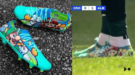 Who made Albania's Jasir Asani's Super Mario boots for EURO 2024?