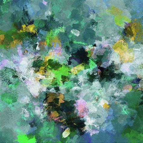 Green and Yellow Abstract Art Painting by Inspirowl Design | Fine Art America