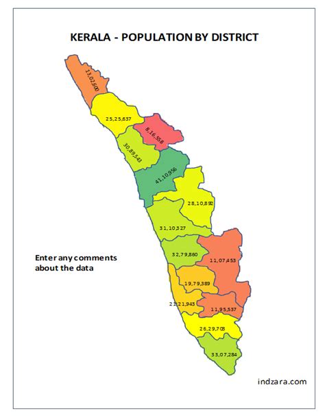 Kerala Heat Map by District - Free Excel Template for Data ...