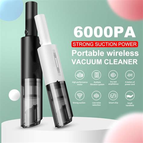 6000Pa Handheld Vacuum Cordless, Mini Portable Powerful Vacuum Cleaner ...