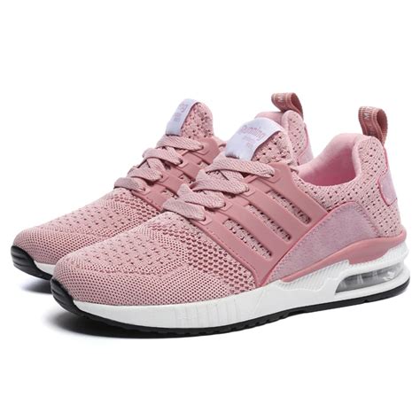 Adult Running Shoes Cushioning Pink Sneakers Women Running Shoes for ...