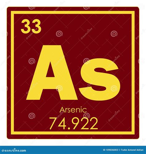 Arsenic chemical element stock illustration. Illustration of formula - 109036003