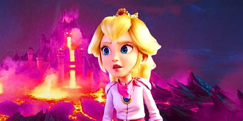 Princess Peach Uses Fire Flower Power In Super Mario Bros Movie Art