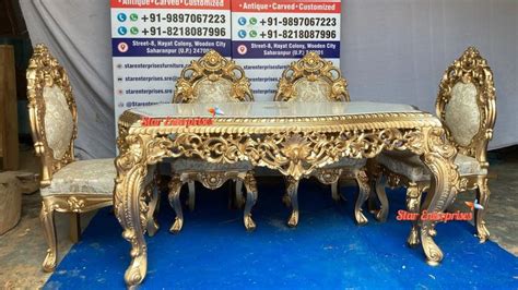 Wooden Carved Dining Table Saharanpur || Luxury Dining Table In India @StarEnterprisesfurniture ...