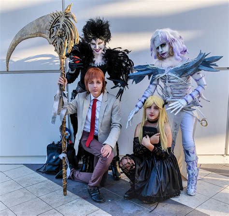 Ryuk, Rem, Misa and Light Death Note Cosplay Group