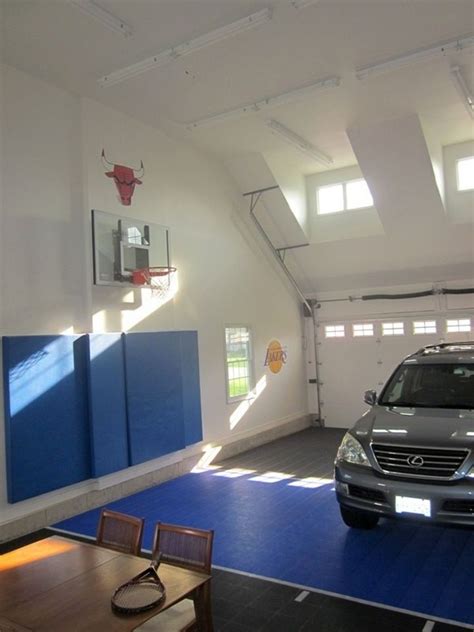 Small Backyard Basketball Court Ideas - Basketball Indoor Court Garage Courts Half Hoop Plans ...