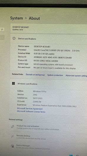 Dell Optiplex 3070 Micro Form Factor Pc I3 9100t 9th Gen 31 Ghz 8gb ...