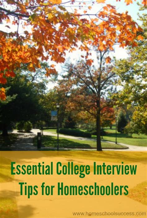 College Interviews for Homeschoolers - Homeschool Success