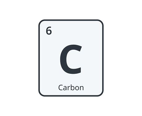 Carbon Chemical Element Graphic For Science Designs Stock Illustration ...