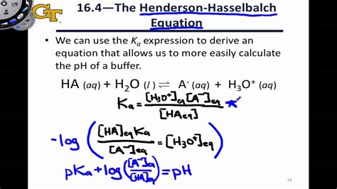 16.2 The Henderson-Hasselbalch Equation - YouTube