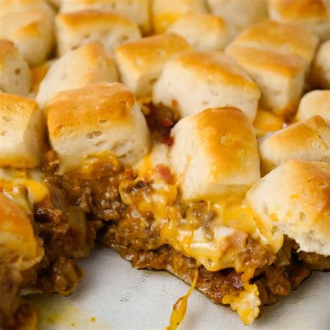 Bacon Cheeseburger Biscuit Casserole - This is Not Diet Food