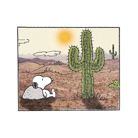 Peanuts Snoopy Cactus In The Desert Men's Vest | Fruugo US